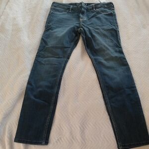 Hollister Women's Skinny Jeans - Dark Blue